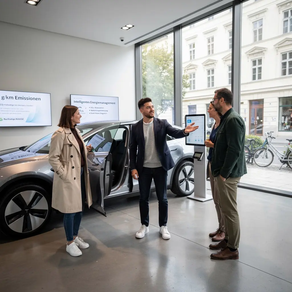 Intelligentes Stromnetz mit Elektrofahrzeugen in einer urbanen Umgebung